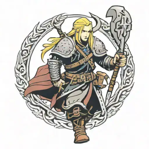 Viking Edward Elric from fullmetal tattoo design idea