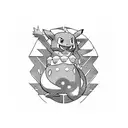 Pokemon and ramen tattoo design idea