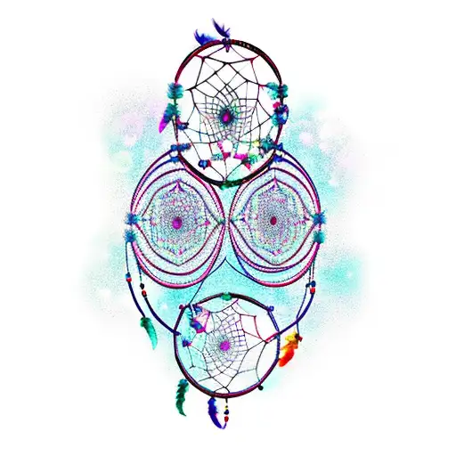 dream catcher Lillies tattoo design idea