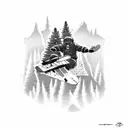 snowboard In Colorado  tattoo design idea
