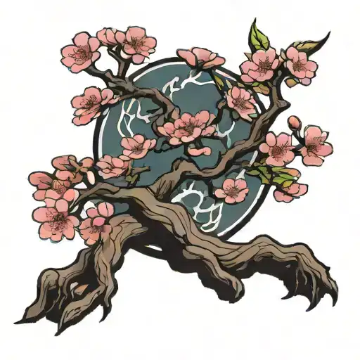 avatar the last airbender cherry blossom tree tattoo design idea
