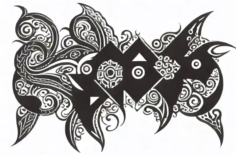 motomami rosalia tribal logo tattoo design idea