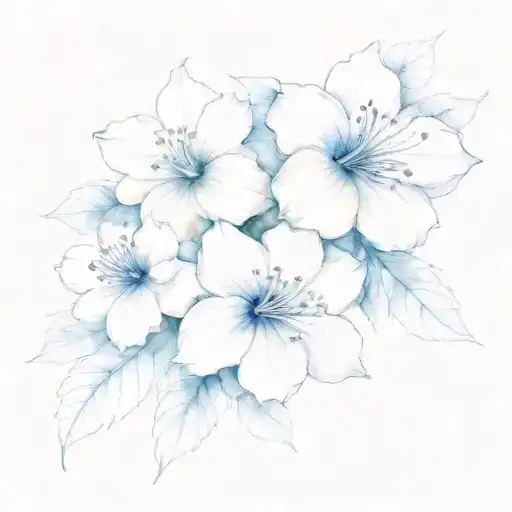 make them smaller and double the volume and place them on an "l shaped" branch tattoo design idea