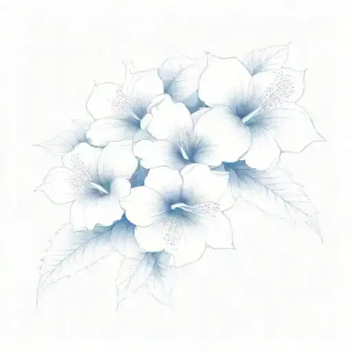 make them smaller and double the amount of hibiscus tattoo design idea