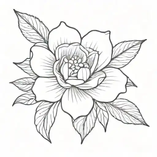 a single gardenia tattoo design idea