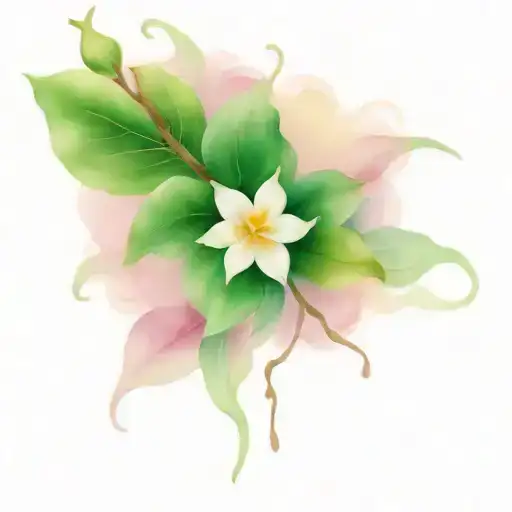 delicate gardenias with no leaves tattoo design idea