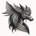 Anubis and basted eye of ra tattoo design idea