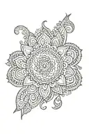 henna inspired patterns tattoo design idea