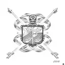 Ecuador flag shield  tattoo design idea