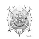 Ecuador flag shield  tattoo design idea