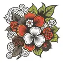 five leaf clover tattoo design idea