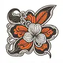 five leaf clover tattoo design idea