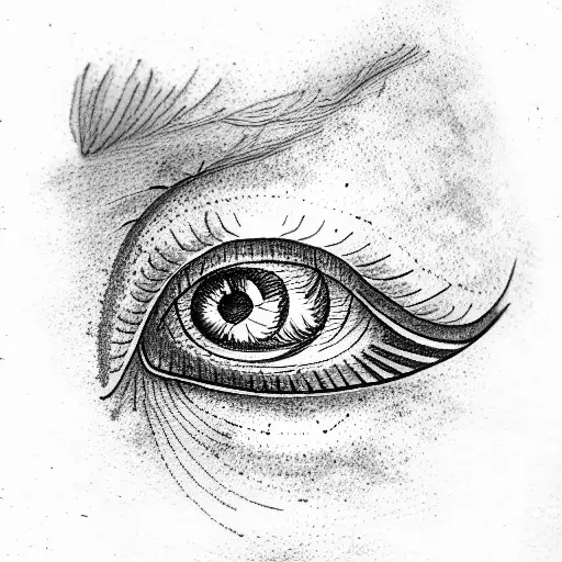 eye in triangle tattoo design idea