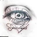 eye in triangle tattoo design idea