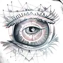 eye in triangle tattoo design idea