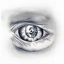 eye in triangle tattoo design idea