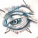 eye in triangle tattoo design idea