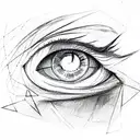 eye in triangle tattoo design idea