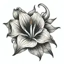 Soy muy hermosa with a calla lily flower tattoo design idea