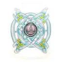 An intricate Celtic knot design incorporating the words 'Never give up' tattoo design idea