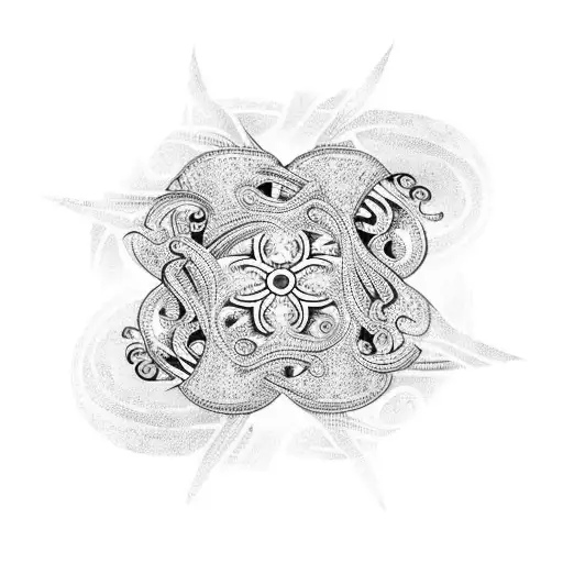 conchas com mar tattoo design idea