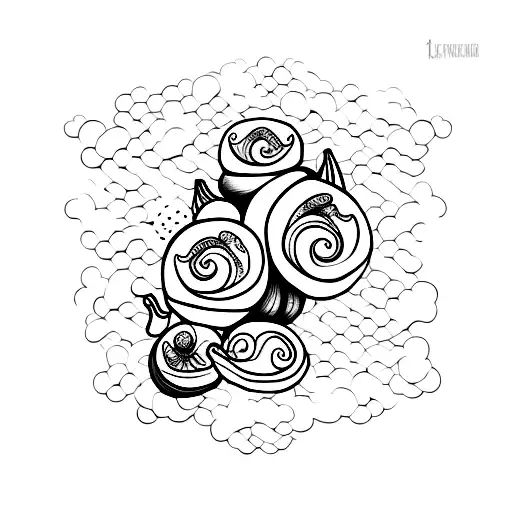 conchas com mar tattoo design idea
