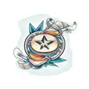conchas com mar tattoo design idea