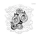 conchas com mar tattoo design idea