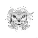 conchas com mar tattoo design idea
