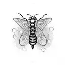 fireflies and cicadas tattoo design idea