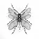 fireflies and cicadas tattoo design idea