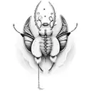 1800s victorian street lamp with luna moths cirlcing it tattoo design idea