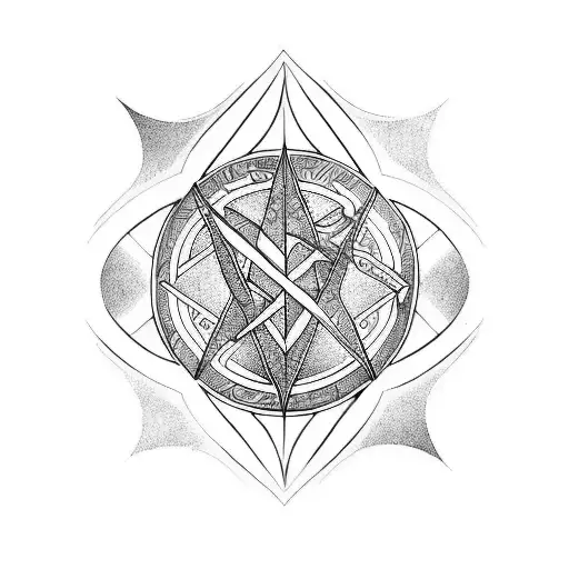 archangel gabriel sigil tattoo design idea