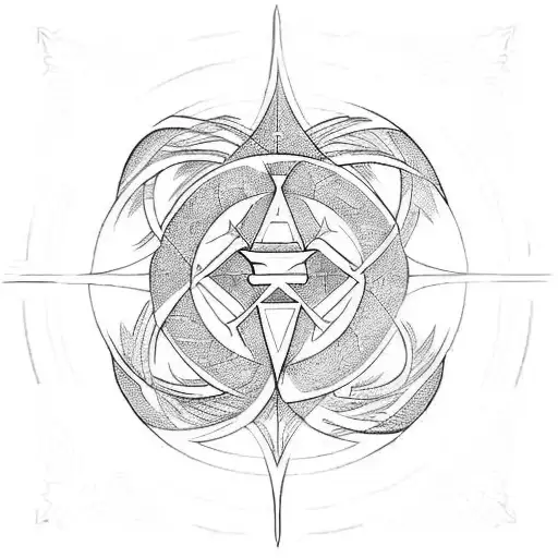 archangel gabriel sigil tattoo design idea