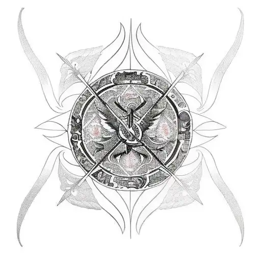 archangel gabriel sigil tattoo design idea