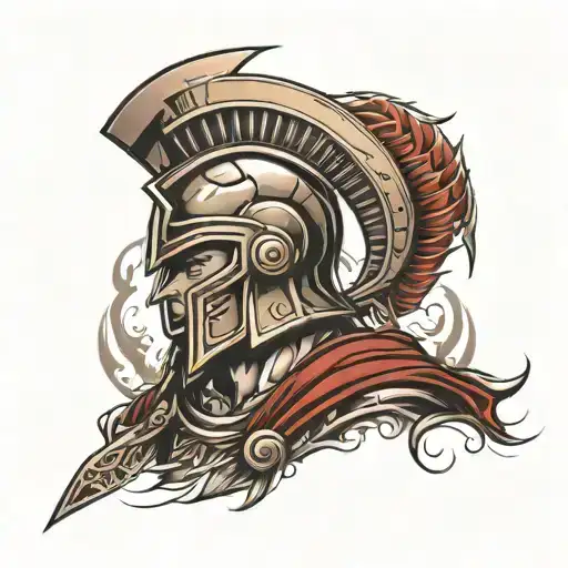 spartan warrior tattoo design idea