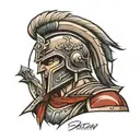 spartan warrior tattoo design idea