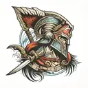 spartan warrior tattoo design idea