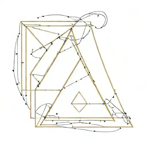 In the form of a triangle, me, my mother, my brother, the difficulties we went through, all the obstacles we overcame tattoo design idea