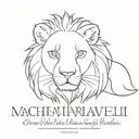 Machiavelli quote "one must be a lion to frighten the wolves, and a fox to spot the snares" tattoo design idea