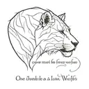 Machiavelli quote "one must be a lion to frighten the wolves, and a fox to spot the snares" tattoo design idea