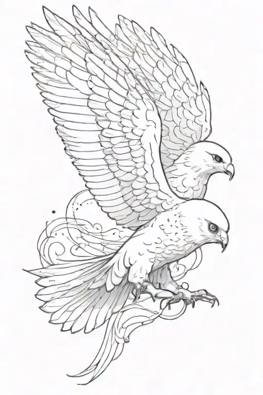 hedwig flying tattoo design idea