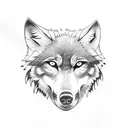 Wolf forest tattoo design idea