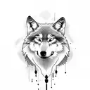 Wolf forest tattoo design idea