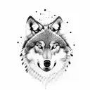 Wolf forest tattoo design idea