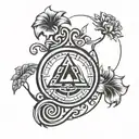 adapt and overcome dyslexia symbol within tattoo design idea