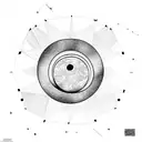 moon spinning off into outer space tattoo design idea