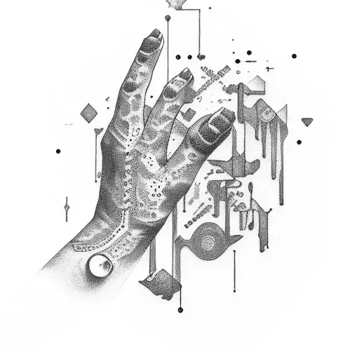 the creation hands tattoo design idea