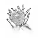 the creation hands tattoo design idea