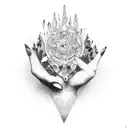 the creation hands tattoo design idea